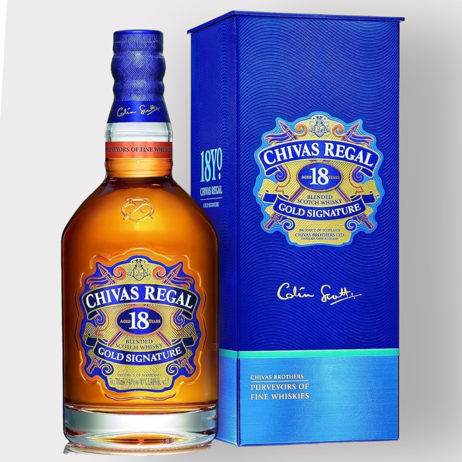 Chivas Regal 18 Year Old Blended Scotch Whisky, Gold Signature, 70 cl