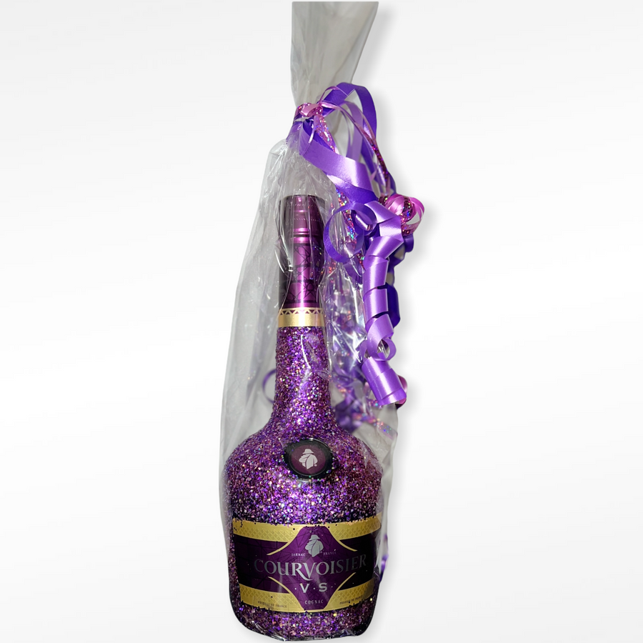 Courvoisier VS Cognac Brandy Purple Glitter Gift Wrapped