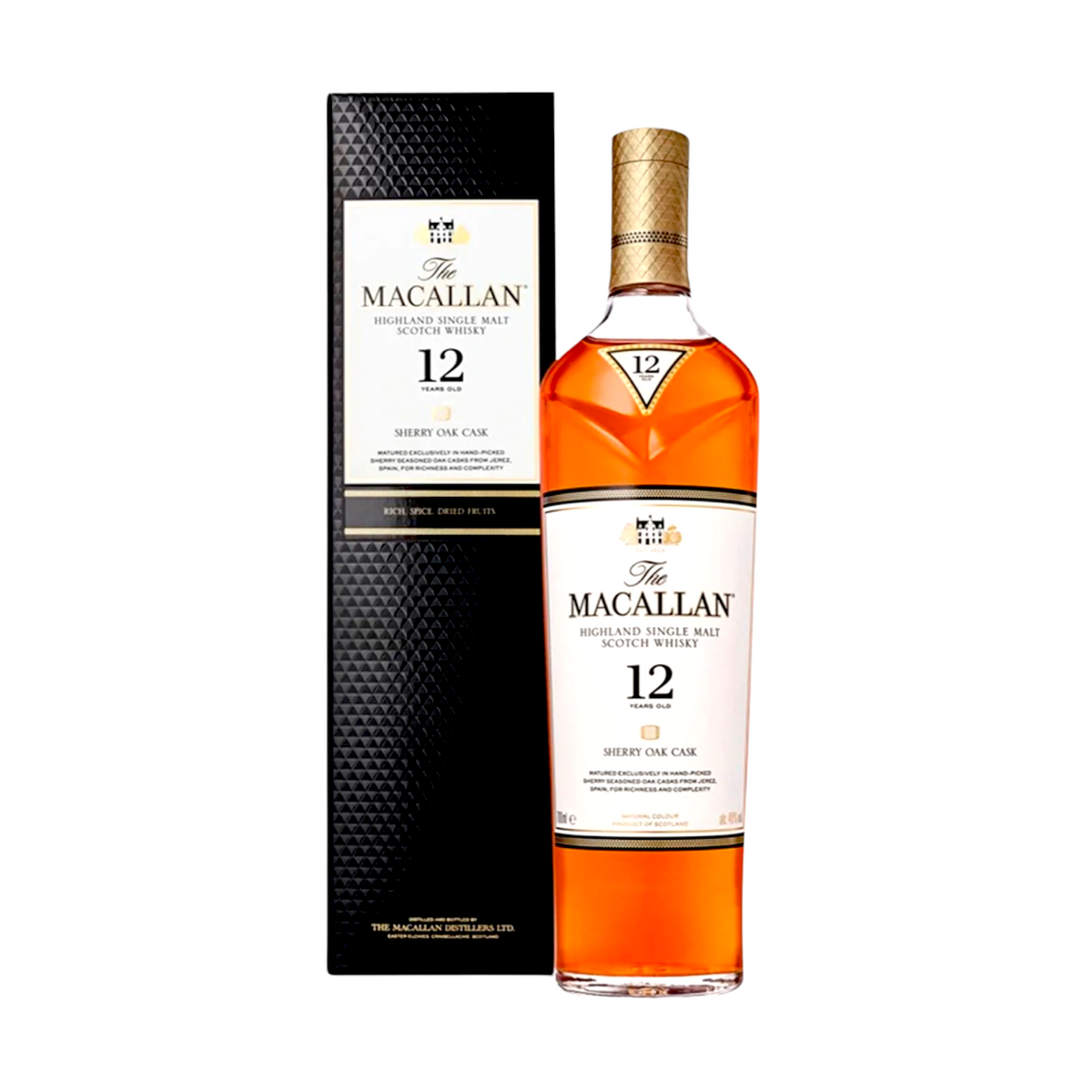 ウイスキー The Macallan 12 Year Old Sherry Oak 700m Macallan 12 Year Old Sherry Oak – Tottenham Wine