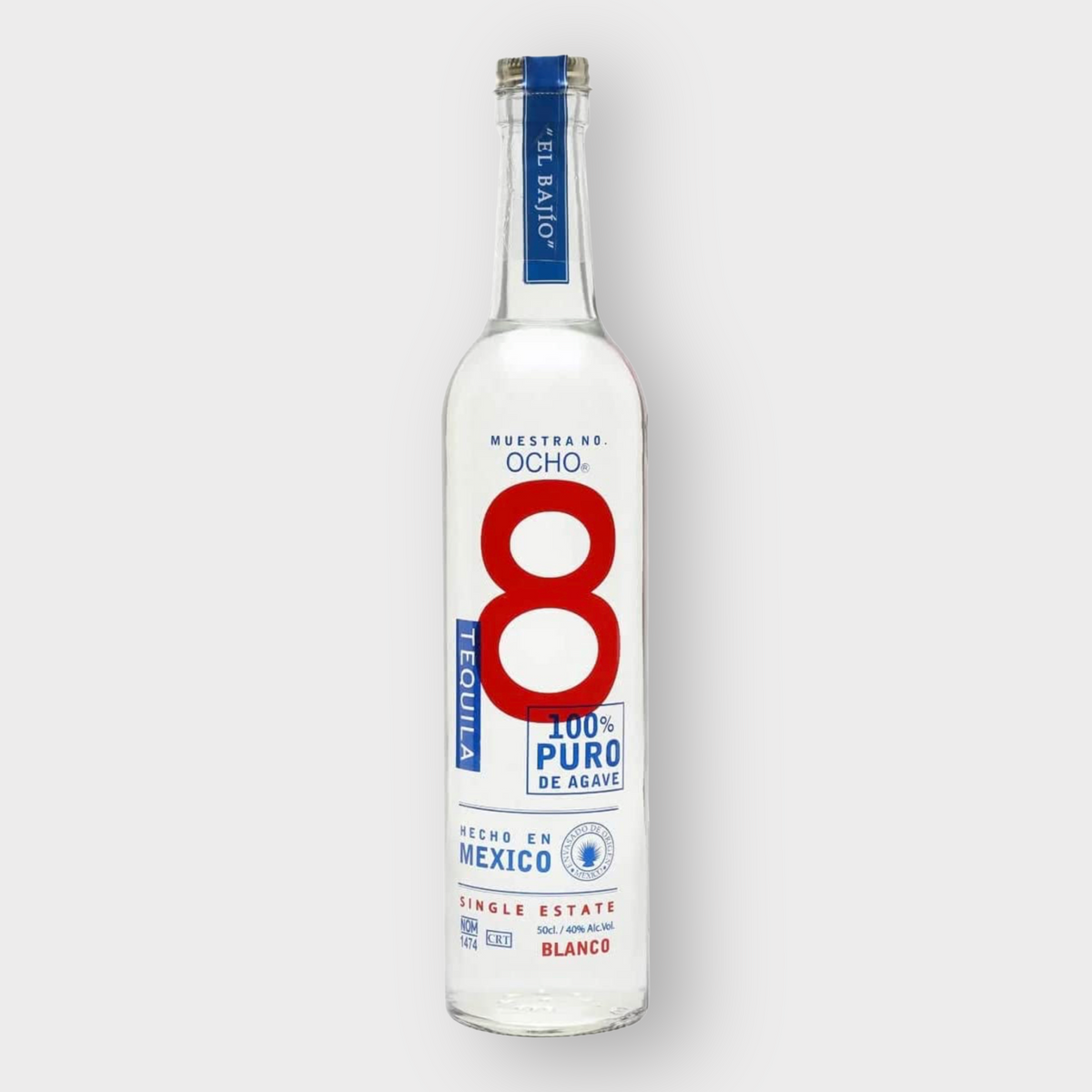 Ocho Blanco Tequila, 50 cl Award Winning Premium Tequila Made with