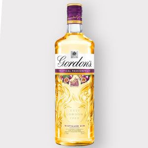 Gordon's Tropical Passionfruit Distilled Gin | 37.5% vol | 70cl | Tropical Passionfruit Flavours with Juniper Notes & Gin Botanicals | Enjoy in a Gin Glass with Tonic | Flavoured Gin