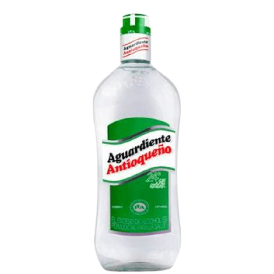 Aguardiente Antioqueño Verde 1L Sugar Free Green Top