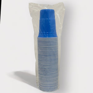 Blue Plastic Party Cups | American Style | Pack of 50 16oz | Reusable