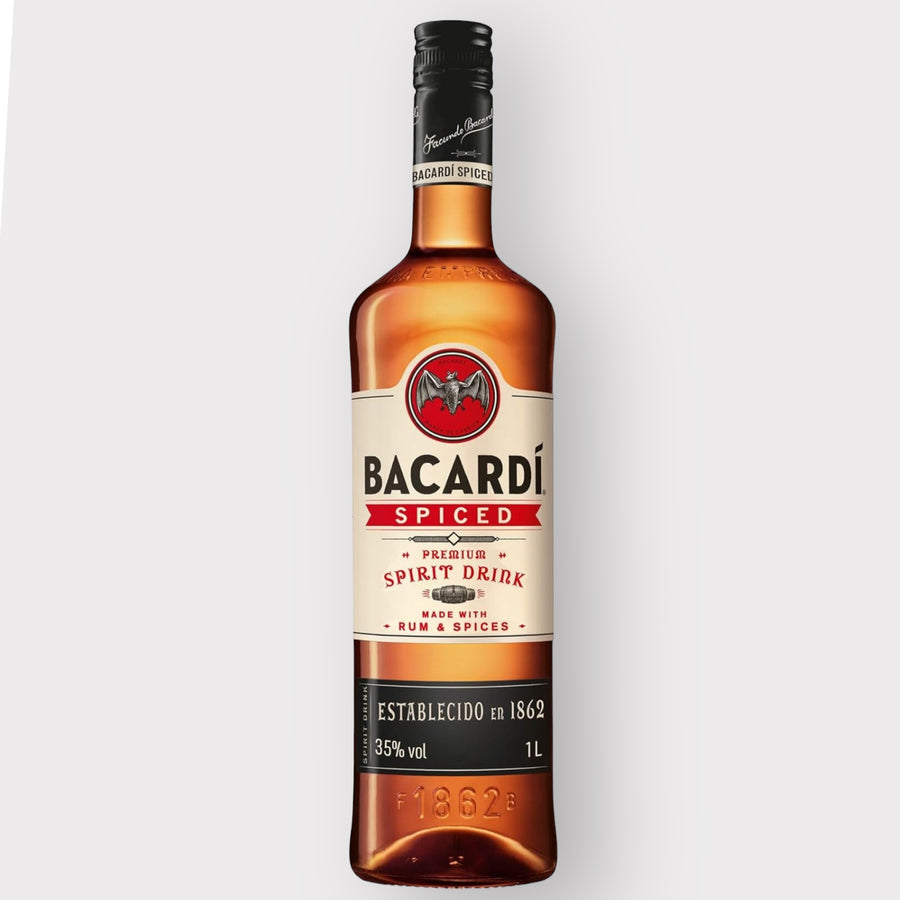 BACARDÍ Spiced, Premium Spirit Drink Made with Barrel-aged Rum, Blended with Natural Flavours and Spices