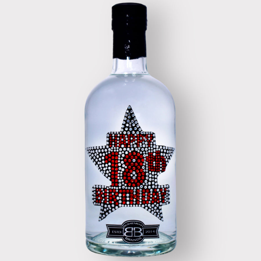 HAPPY 18TH BIRTHDAY VODKA - CRYSTAL EDITION