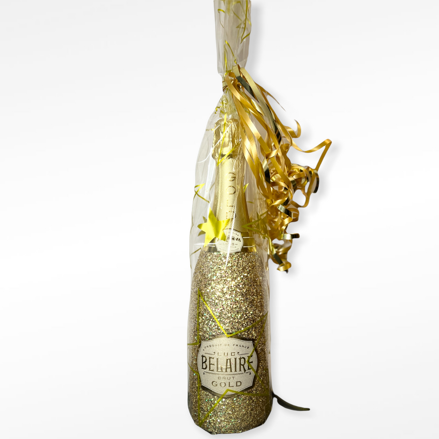 Luc Belaire Brut Gold Glitter Gift Wrapped