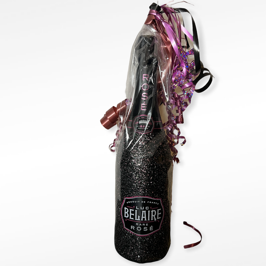 Luc Belaire Rose Black Glitter Gift Wrapped