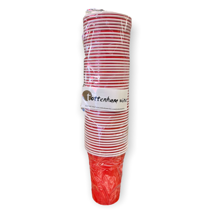 Red Plastic Party Cups | American Style | Pack of 50 16oz | Reusable